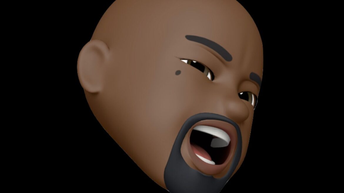 A 3 d image of an african american man 's face.