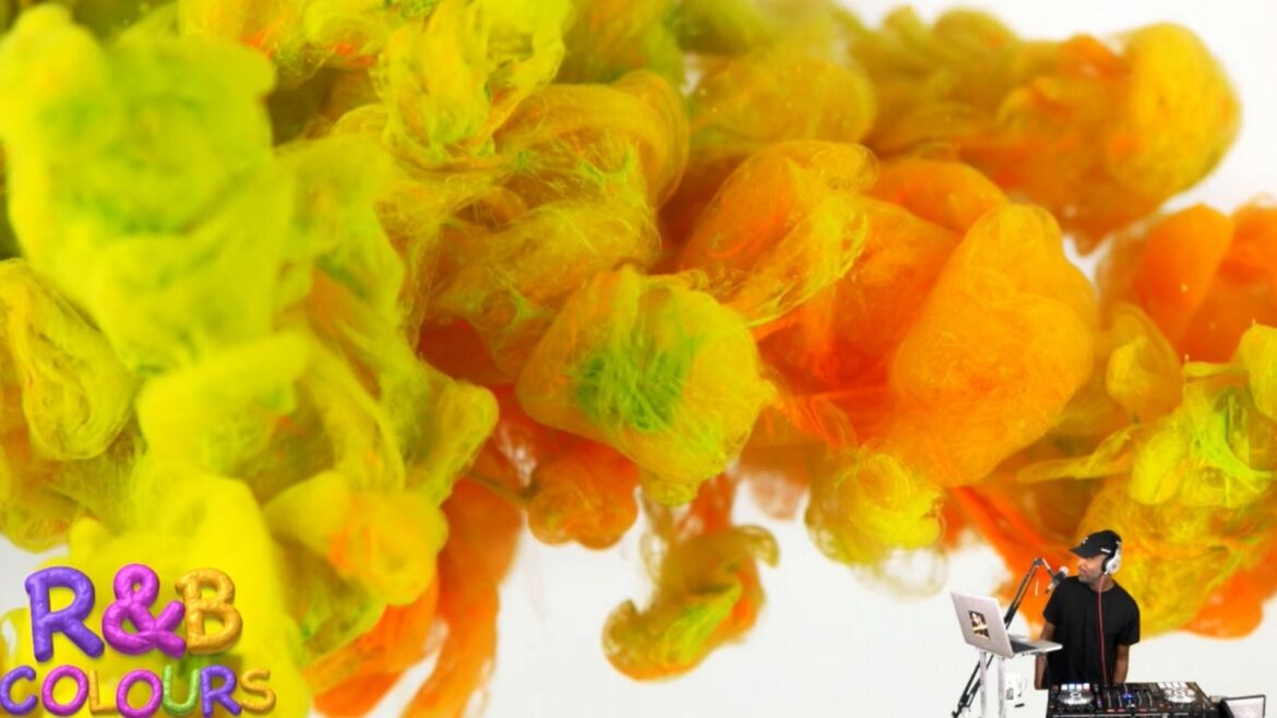 A close up of some yellow and orange yarn