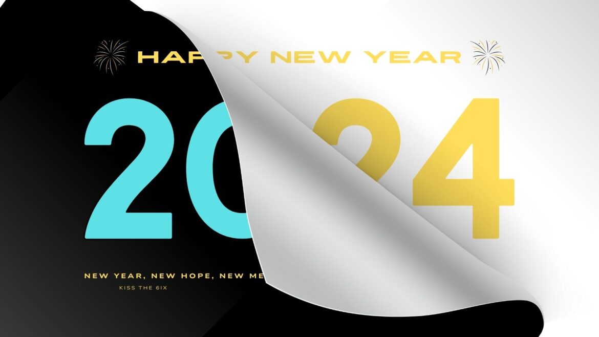 A close up of the new year 's eve number 2 4
